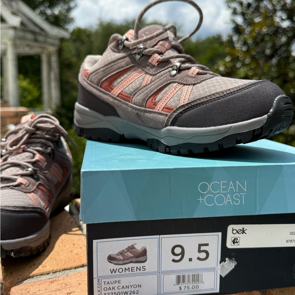 Taupe and Pink Women's Hiking Shoe - Size 9.5